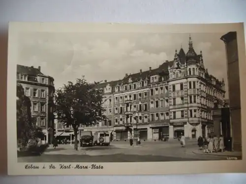 Alte AK Löbau Karl Marx Platz [aA217]