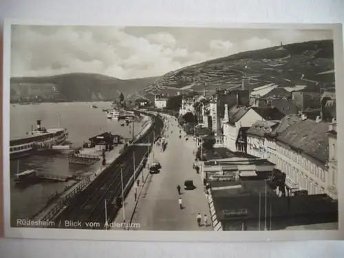 Alte AK Rüdesheim Blick vom Adlerturm [aA242]