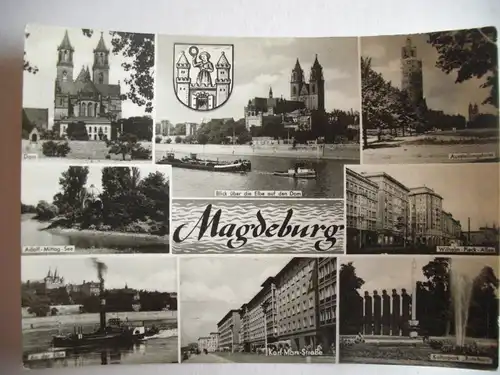 Alte AK Magdeburg Mehrbildkarte [aA280]