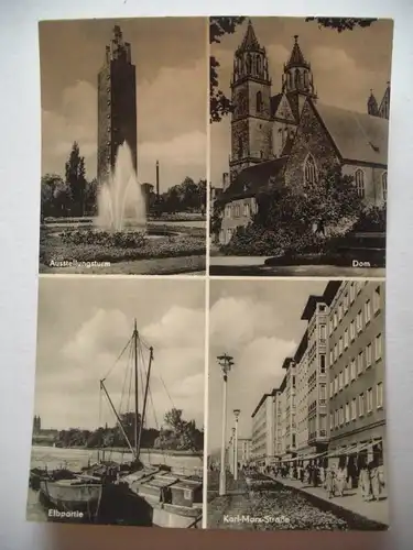 Alte AK Magdeburg Mehrbildkarte [aA281]