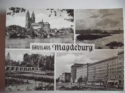 Alte AK Magdeburg Mehrbildkarte [aA282]
