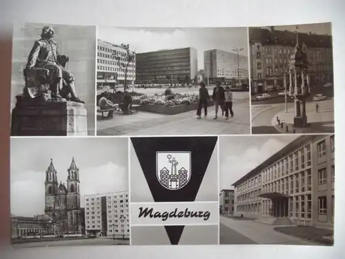 Alte AK Magdeburg Mehrbildkarte [aA284]