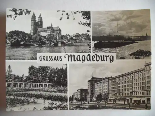 Alte AK Magdeburg Mehrbildkarte [aA287]