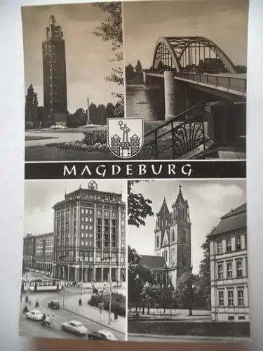 Alte AK Magdeburg Mehrbildkarte [aA291]