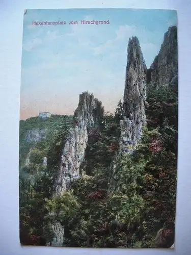 Alte AK Hexentanzplatz v.Hirschgrund Bodetal um 1920 [F592]