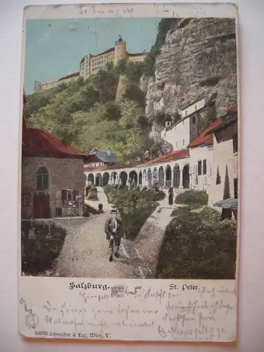 Alte AK Salzburg St. Peter 1902 [E1285]