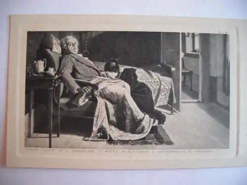 Alte AK Weimar Gemäldekarte Goethe „Mehr Licht“ um 1900 [F945]