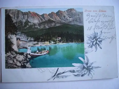 Alte AK Garmisch Eibsee Garmisch Partenkirchen 1901 [E721]