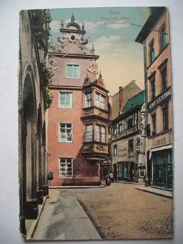 Alte AK Mainz Erker am Alten Gymnasium 1919 [T143]