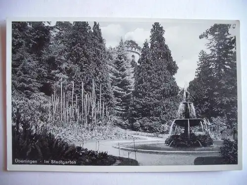 Alte AK Überlingen Im Stadtgarten Bodensee [S316]