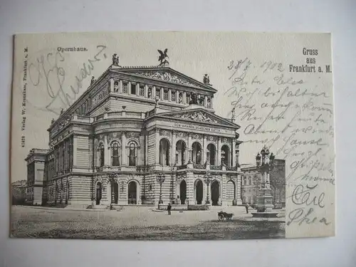 Alte AK Frankfurt Opernhaus 1902 [T780]