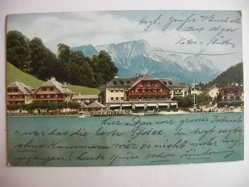 Alte AK Berchtesgaden Hotel Schiffmeister u. Königssee [T548]