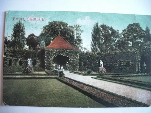 Alte AK Erfurt Stadtpark 1922 [S129]