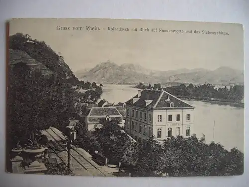 Alte AK Rolandseck Blick a. Nonnenwerth Siebengebirge um 1910 [R250]