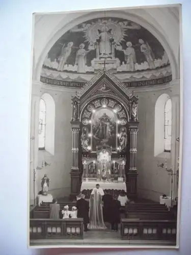 Alte AK Fotokarte Chieming See Kirche Chiemsee [R49]