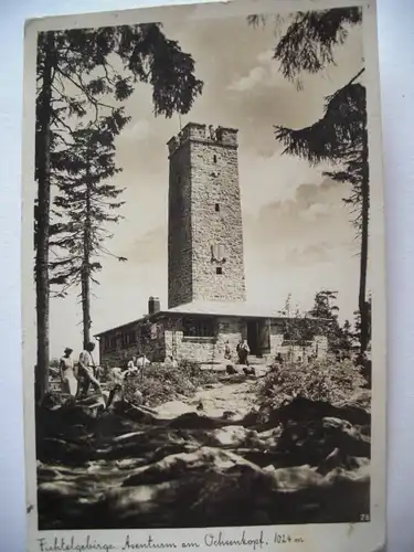 Alte AK Asenturm am Ochsenkopf Fichtelgebirge [465]