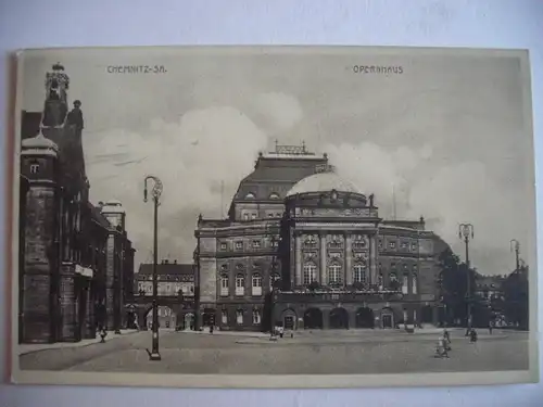 Alte AK Chemnitz Sachsen Opernhaus [T623]