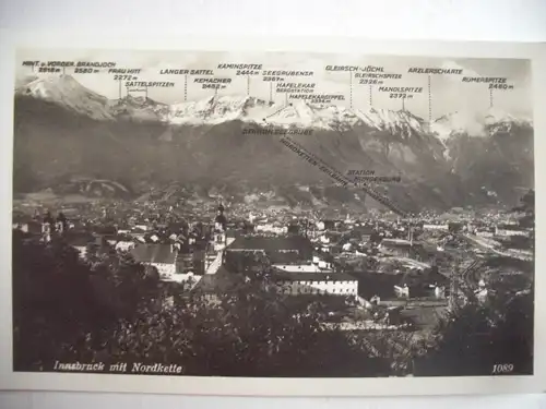 Alte AK Innsbruck mit Nordkette [aE13]