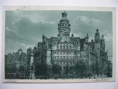 Alte AK Leipzig Neues Rathaus 1921 [aE113]