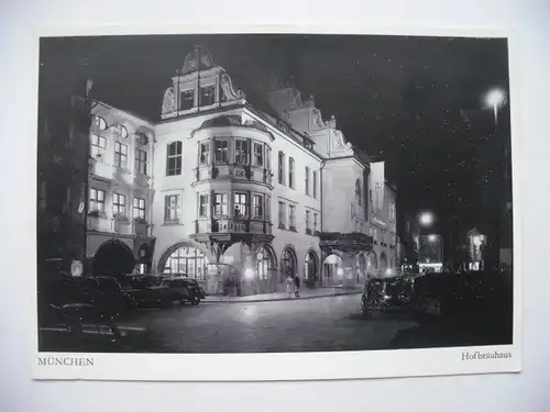 Alte AK München Hofbräuhaus bei Nacht [aE154]