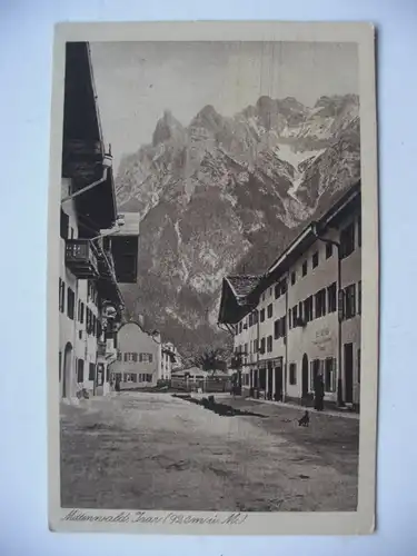 Alte AK Mittenwald Untermarkt Karwendel [aE205]