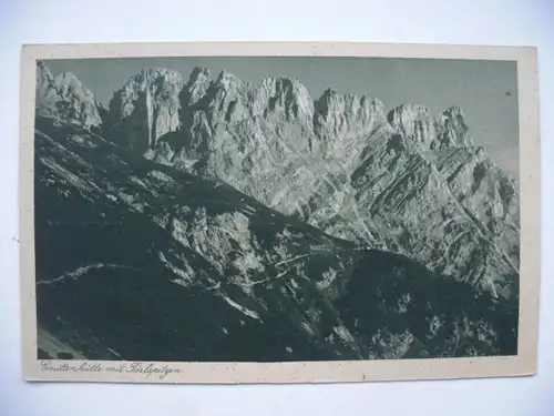 Alte AK Gruttenhütte mit Törlspitzen Kaisergebirge [aE208]