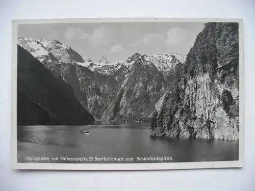 Alte AK Königssee mit Falkenstein St. Bartholomä [aE211]