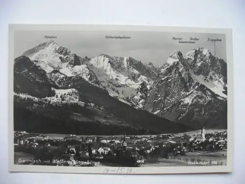 Alte AK Garmisch Partenkirchen Wettersteingebirge [aE226]