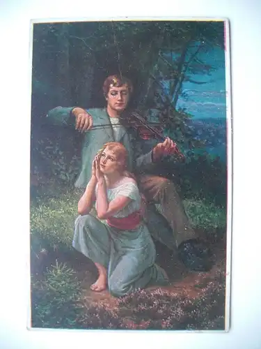 Alte AK Künstlerkarte Ad. Liebscher „Heimweh“ [aE235]