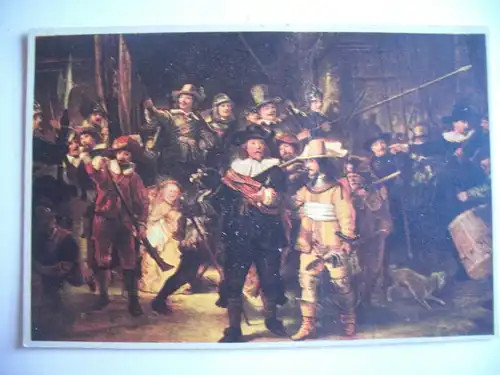 Alte AK Künstlerkarte Rembrandt Die Nachtwache [aE255]