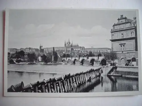 Alte AK Prag Praha Karlsbrücke [aE291]