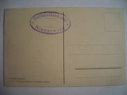 Alte AK Rüdesheim Niederwalddenkmal Der Abschied [aE296]