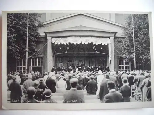 Alte AK Bad Kissingen Morgenchoral im Kurgarten [aE301]