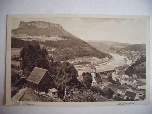 Alte AK Sächsische Schweiz Lilienstein [aE339]