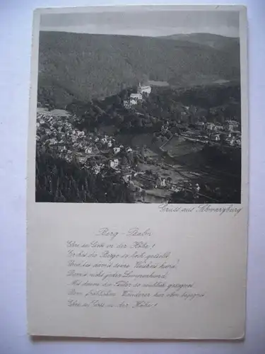 Alte AK Schwarzburg Thüringen Berg-Psalm [aE344]