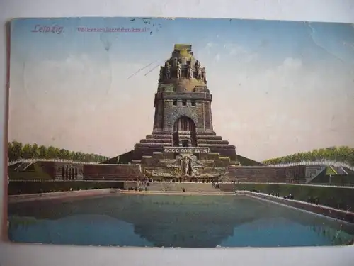 Alte AK Leipzig Völkerschlachdenkmal [aE345]