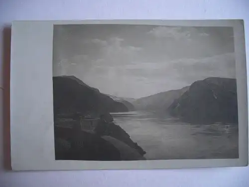 Alte AK Fotokarte Partie an der Donau Schlögener Schlinge ??? [aE359]