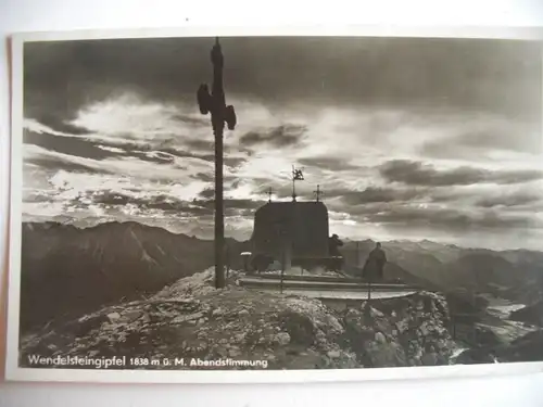 Alte AK Wendelstein Wendelsteingipfel Abendstimmung [aE373]