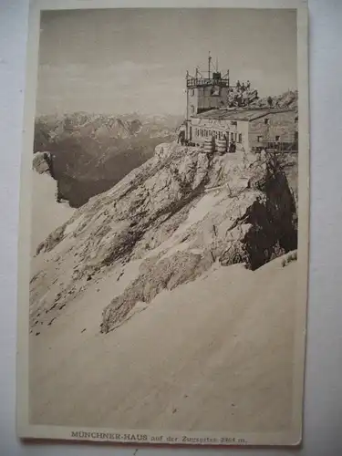 Alte AK Zugspitze Münchner Haus [aE377]