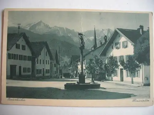 Alte AK Garmisch Partenkirchen Floriansplatz [aE397]