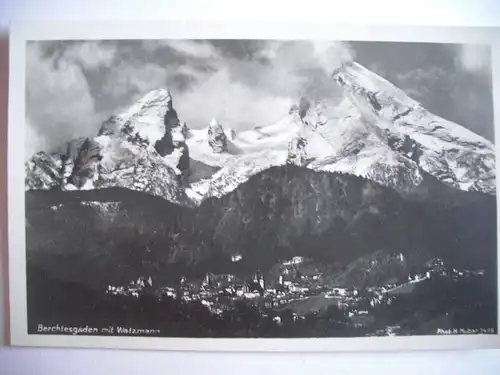 Alte AK Berchtesgaden mit Watzmann [aE410]