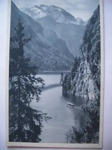 Alte AK Berchtesgaden Königssee mit Falkensteinwand [aE416]