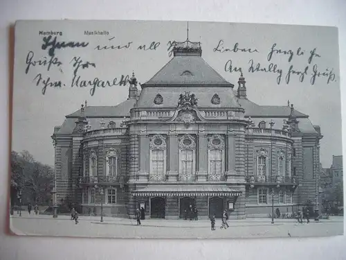 Alte AK Hamburg Musikhalle 1919 [aE422]