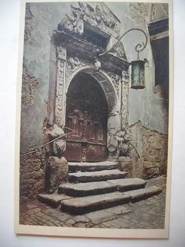 Alte AK Rothenburg Tauber Portal Rathaus [aE431]