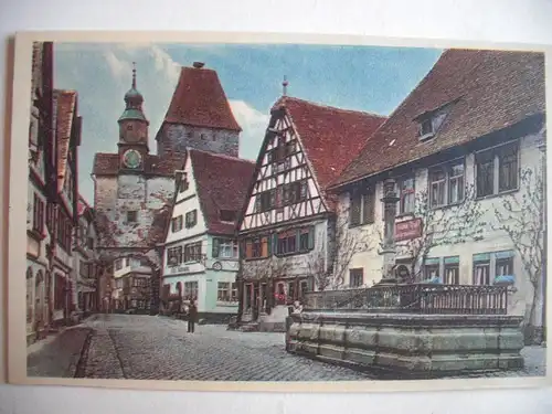 Alte AK Rothenburg Tauber Rödergasse Markusturm [aE432]