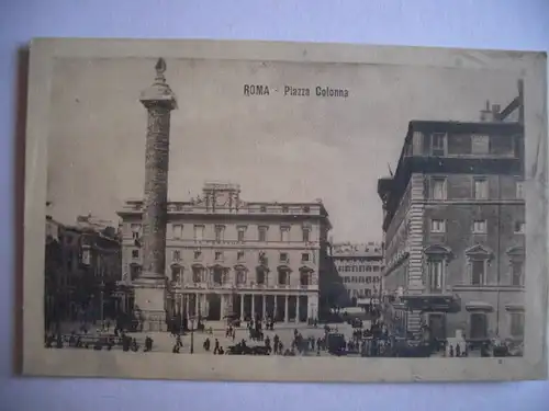 Alte AK Roma Rom Piazza Colonna [aE441]