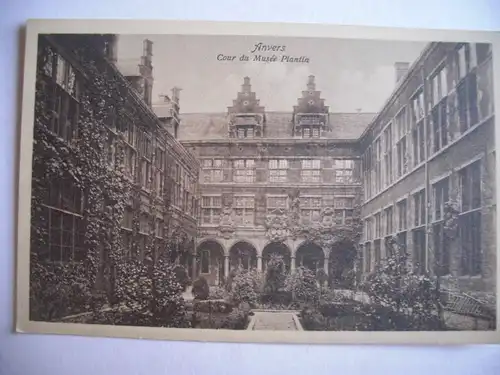 Alte AK Anvers Cour de Musee Plantin Antwerpen Belgien [aE478]