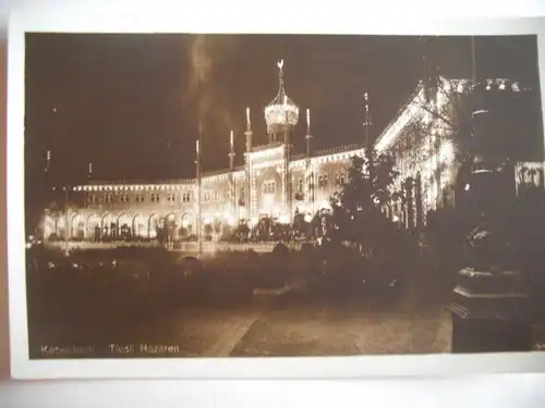 Alte AK Kopenhagen Kobenhaven Tivoli bei Nacht Vergnügungspark [aE481]