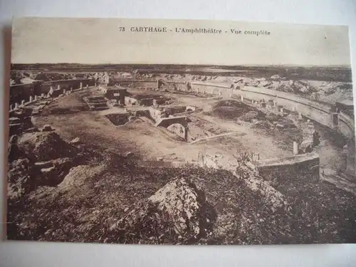 Alte AK Kartago Carthage Amphitheater [aE492]