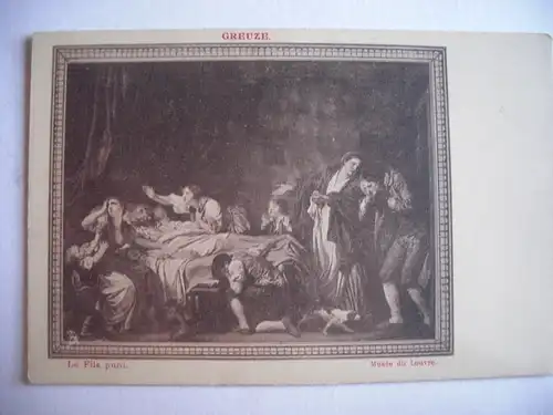 Alte AK Jean Baptiste Greuze Gemäldekarte [aE499]